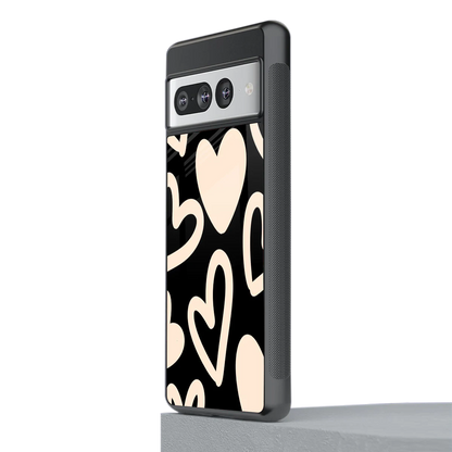 Eternal Hearts stylish phone case for google pixel 7 pro | glossy glass and slim fit