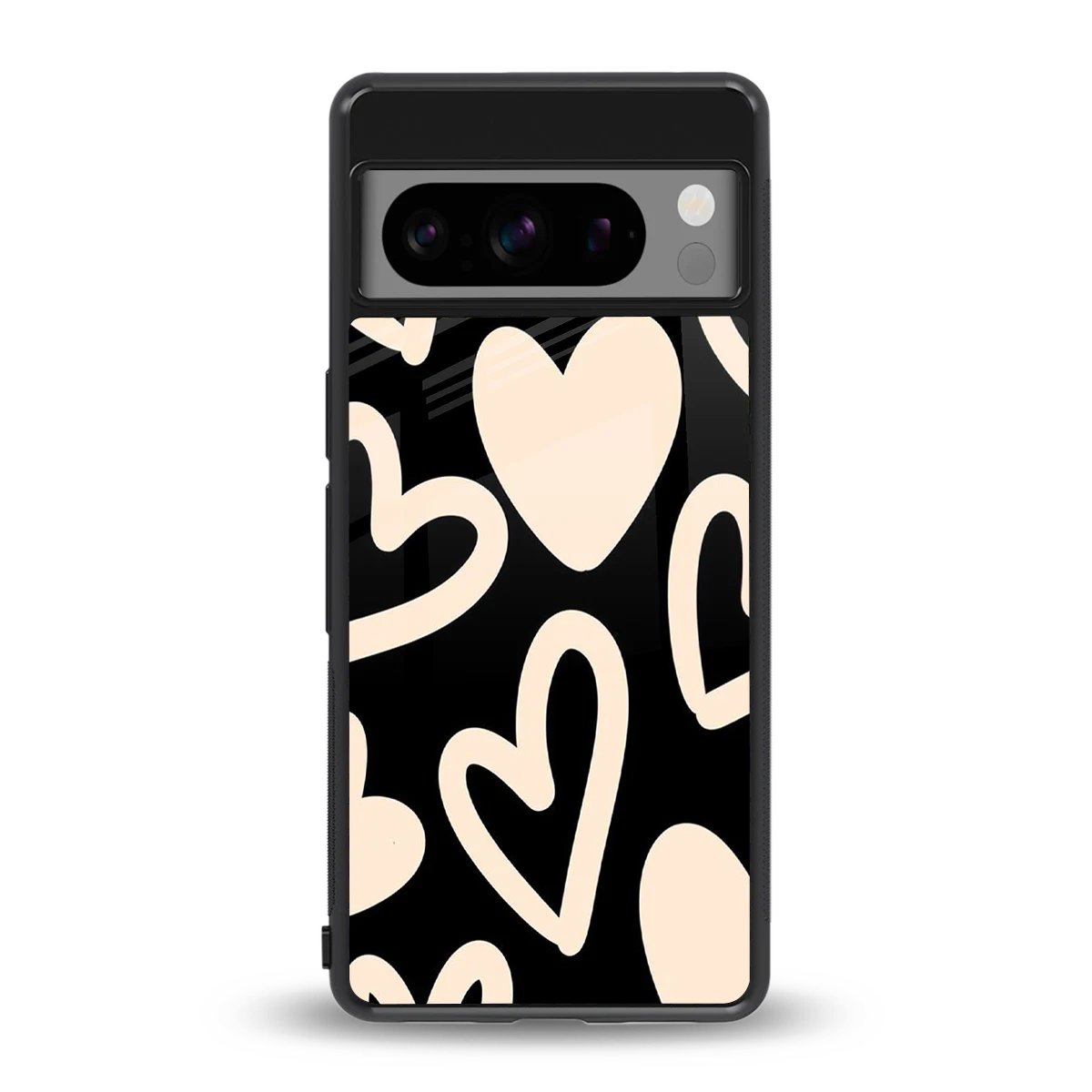 Eternal Hearts back phone cover | glass case for google pixel 8 pro