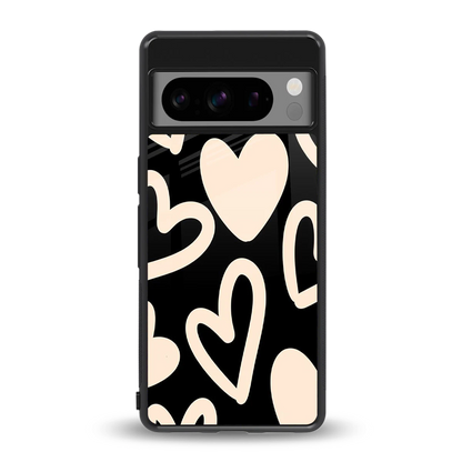 Eternal Hearts back phone cover | glass case for google pixel 8 pro