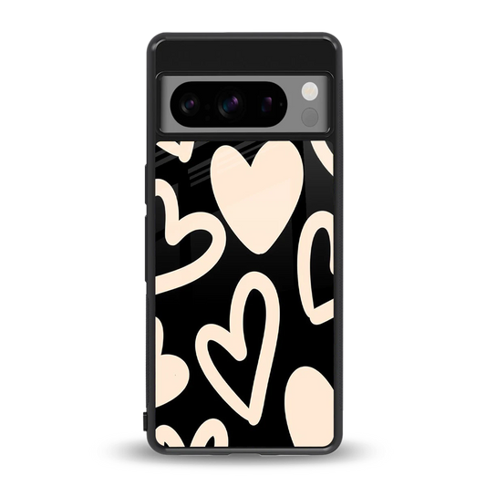 Eternal Hearts back phone cover | glass case for google pixel 8 pro