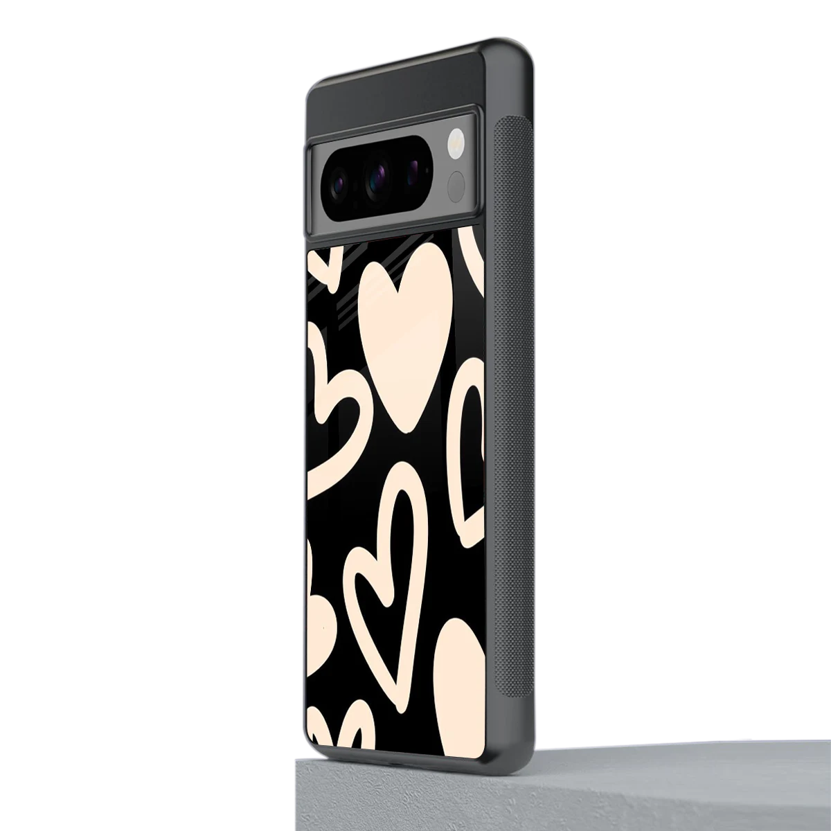 Eternal Hearts stylish phone case for google pixel 8 pro | glossy glass and slim fit
