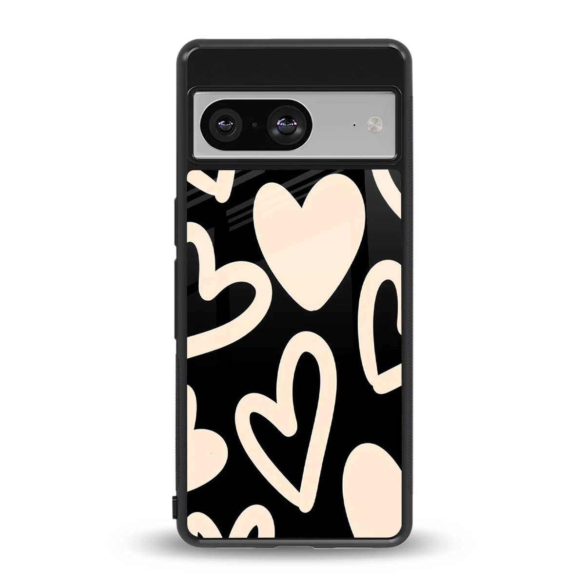 Eternal Hearts back phone cover | glass case for google pixel 8