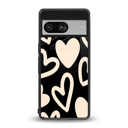 Eternal Hearts back phone cover | glass case for google pixel 8
