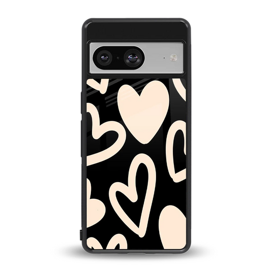 Eternal Hearts back phone cover | glass case for google pixel 8