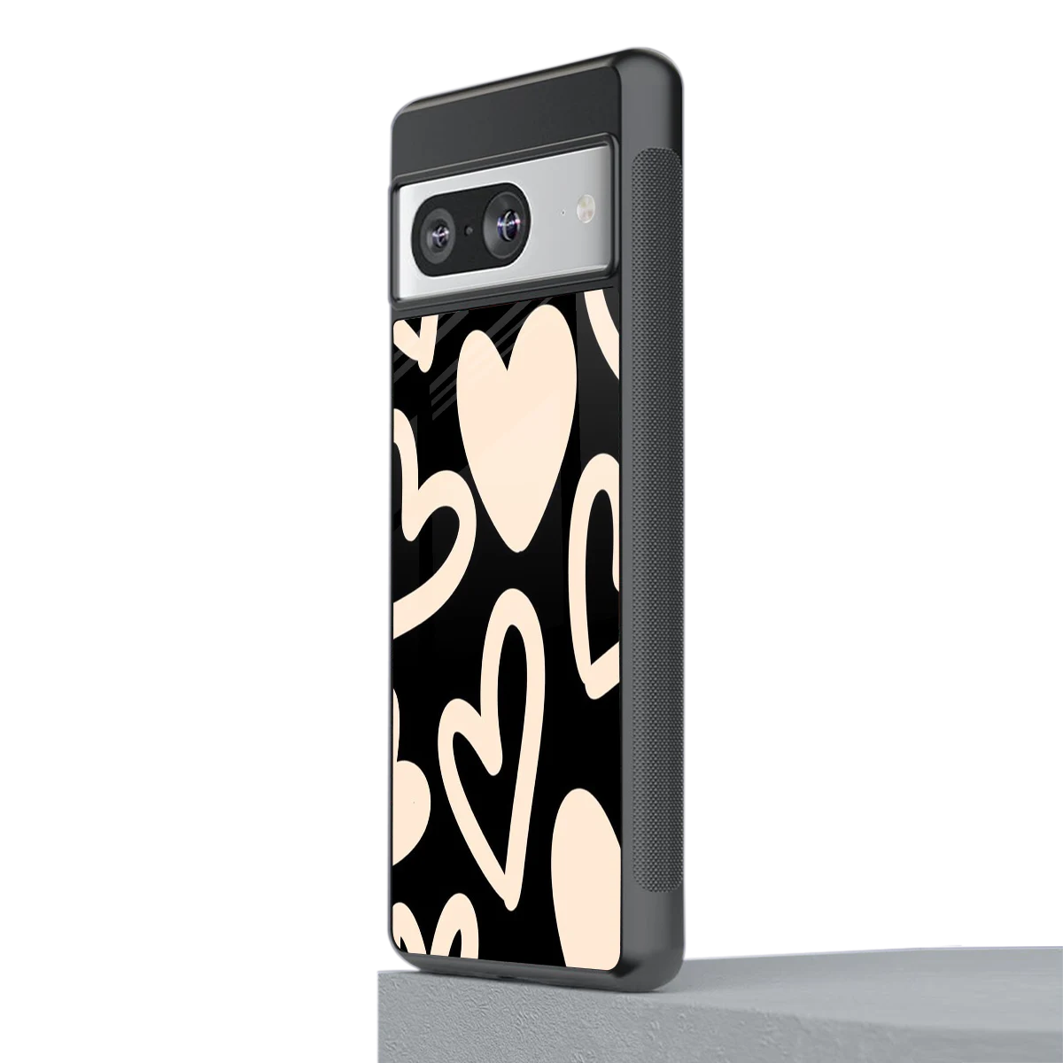 Eternal Hearts stylish phone case for google pixel 8 | glossy glass and slim fit