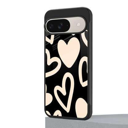 Eternal Hearts google pixel 9 mobile cover | shockproof glass phone case