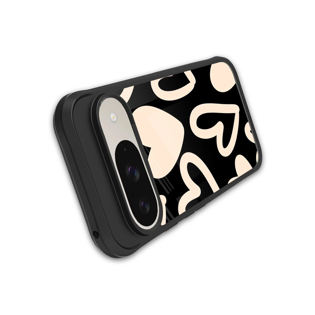 Eternal Hearts stylish phone case for google pixel 9 | glossy glass and slim fit