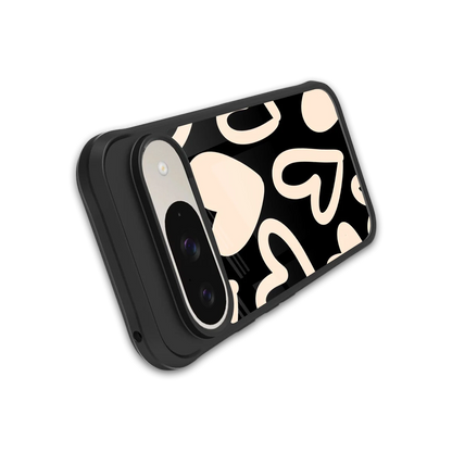 Eternal Hearts stylish phone case for google pixel 9 | glossy glass and slim fit