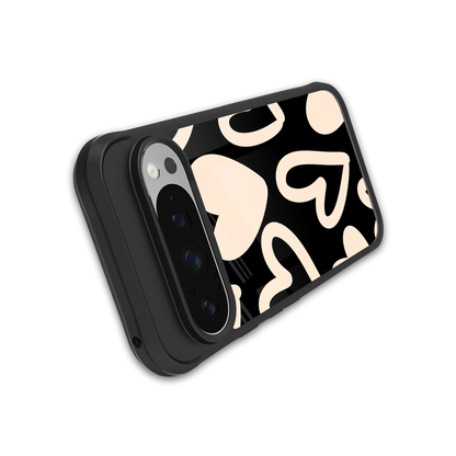 Eternal Hearts stylish phone case for google pixel 9 pro xl | glossy glass and slim fit