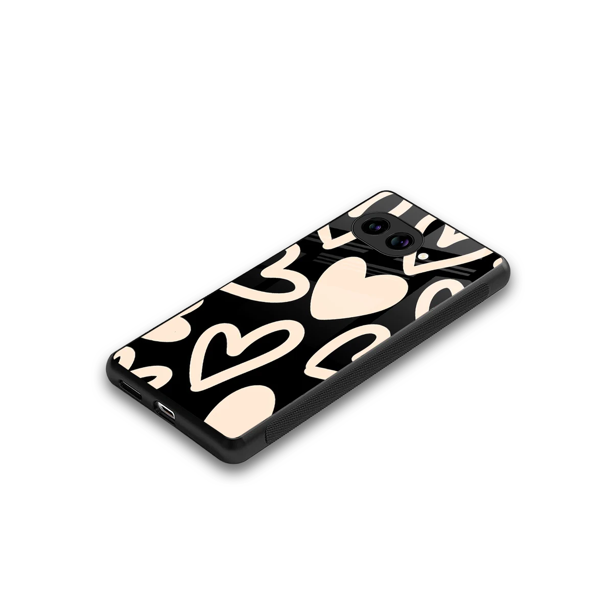 Eternal Hearts stylish phone case for google pixel 10a | glossy glass and slim fit