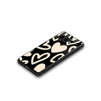 Eternal Hearts stylish phone case for google pixel 10a | glossy glass and slim fit