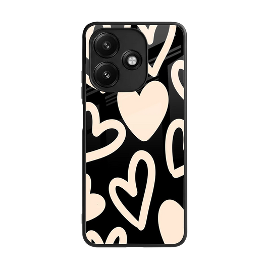 Eternal Hearts back phone cover | glass case for redmi 12 5g