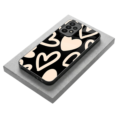 Eternal Hearts stylish phone case for samsung galaxy a23 | glossy glass and slim fit