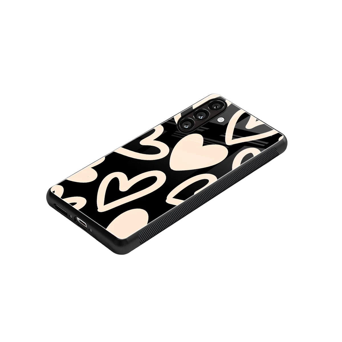 Eternal Hearts stylish phone case for samsung galaxy m35 5g | glossy glass and slim fit
