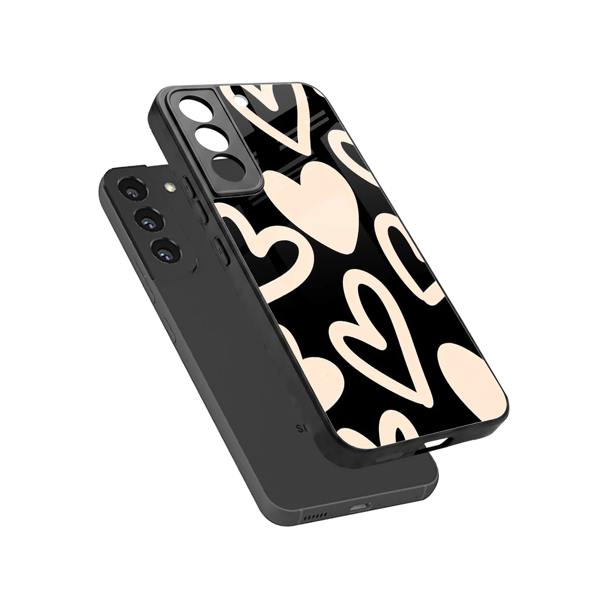 Eternal Hearts sleek samsung galaxy s22 cover with tempered glass back and TPU edges