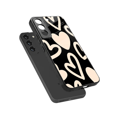Eternal Hearts sleek samsung galaxy s22 cover with tempered glass back and TPU edges