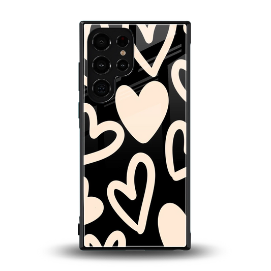Eternal Hearts back phone cover | glass case for samsung galaxy s23 ultra