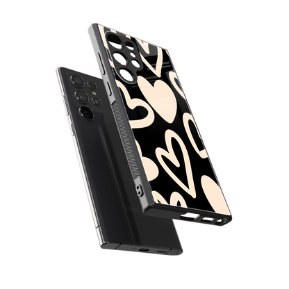 Eternal Hearts sleek samsung galaxy s23 ultra cover with tempered glass back and TPU edges