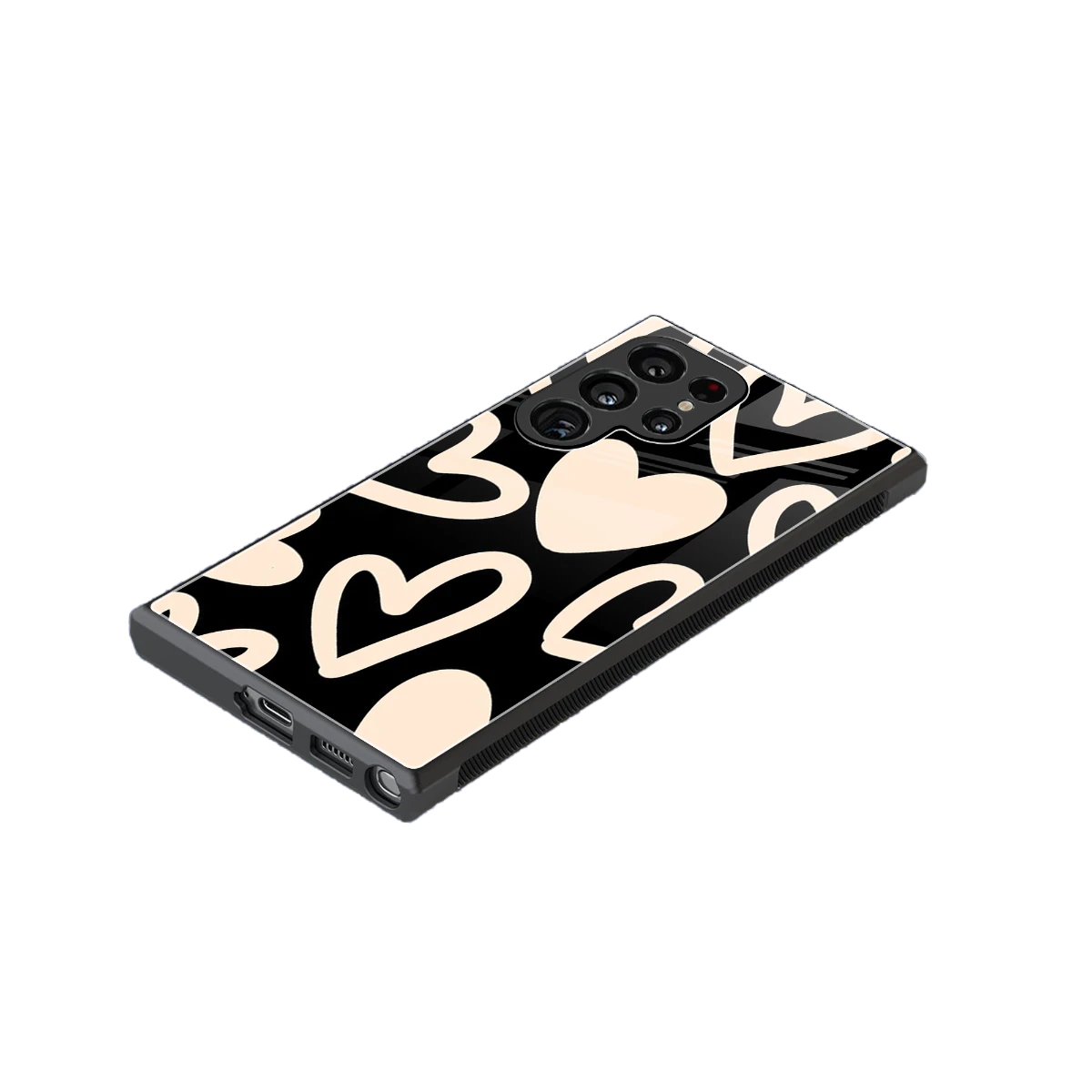 Eternal Hearts stylish phone case for samsung galaxy s23 ultra | glossy glass and slim fit