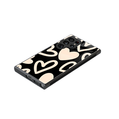 Eternal Hearts stylish phone case for samsung galaxy s23 ultra | glossy glass and slim fit