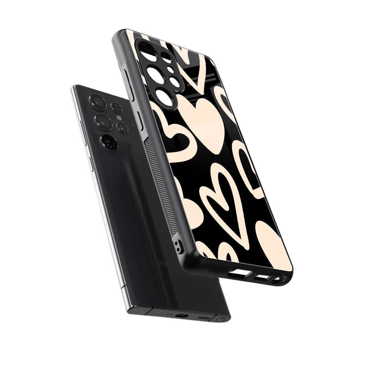 Eternal Hearts sleek samsung galaxy s25 ultra cover with tempered glass back and TPU edges