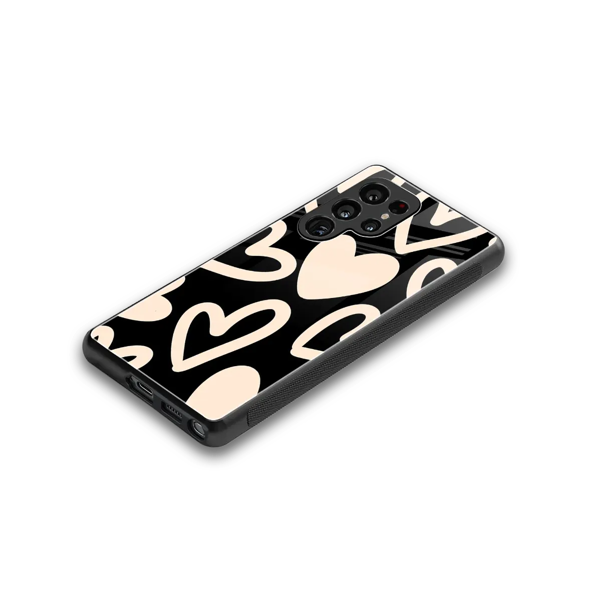 Eternal Hearts stylish phone case for samsung galaxy s25 ultra | glossy glass and slim fit