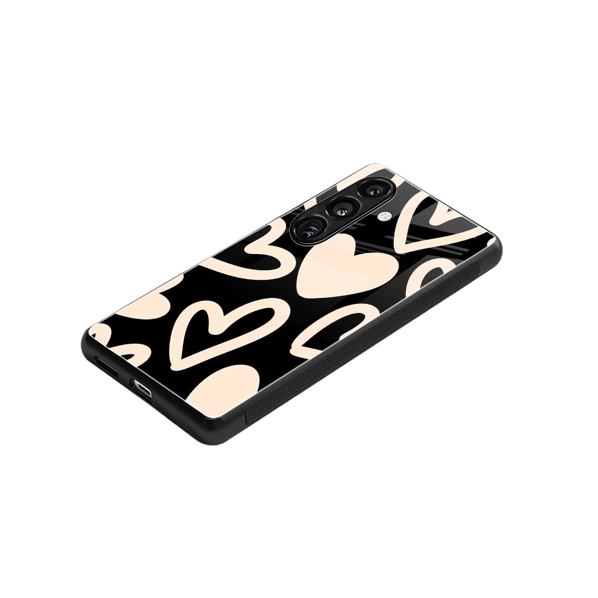 Eternal Hearts stylish phone case for samsung galaxy s23 fe | glossy glass and slim fit