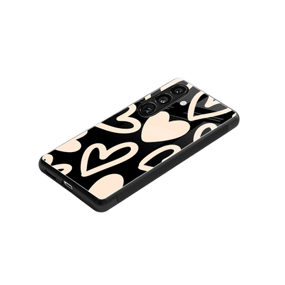 Eternal Hearts stylish phone case for samsung galaxy s24 fe | glossy glass and slim fit