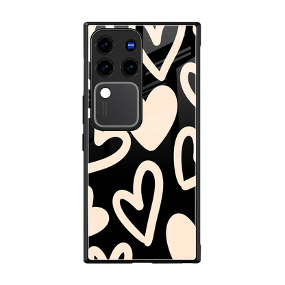 Eternal Hearts back phone cover | glass case forvivo v30 pro