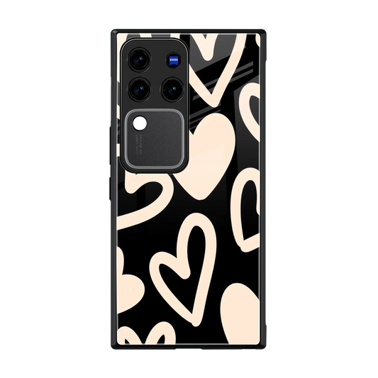 Eternal Hearts back phone cover | glass case forvivo v30 pro
