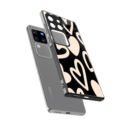 Eternal Hearts sleekvivo v30 pro cover with tempered glass back and TPU edges
