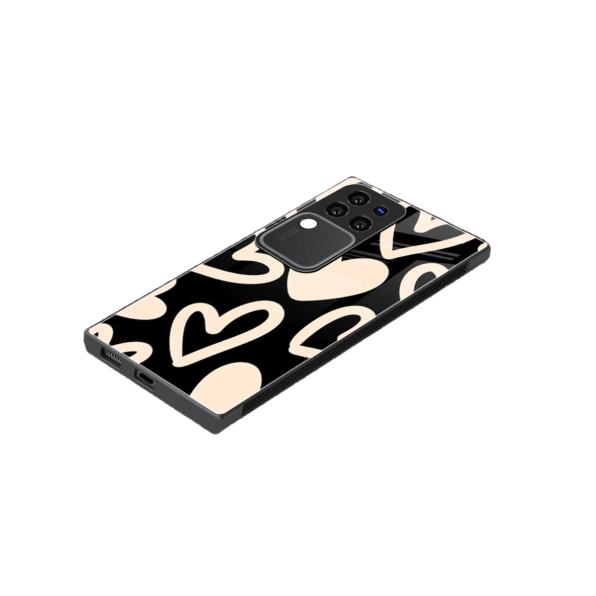 Eternal Hearts stylish phone case forvivo v30 pro | glossy glass and slim fit