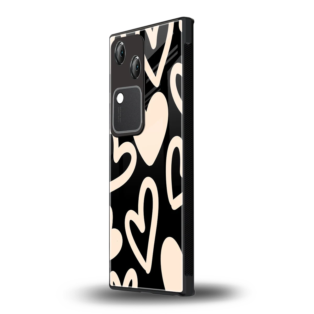 Eternal Hearts vivo v30 mobile cover | shockproof glass phone case
