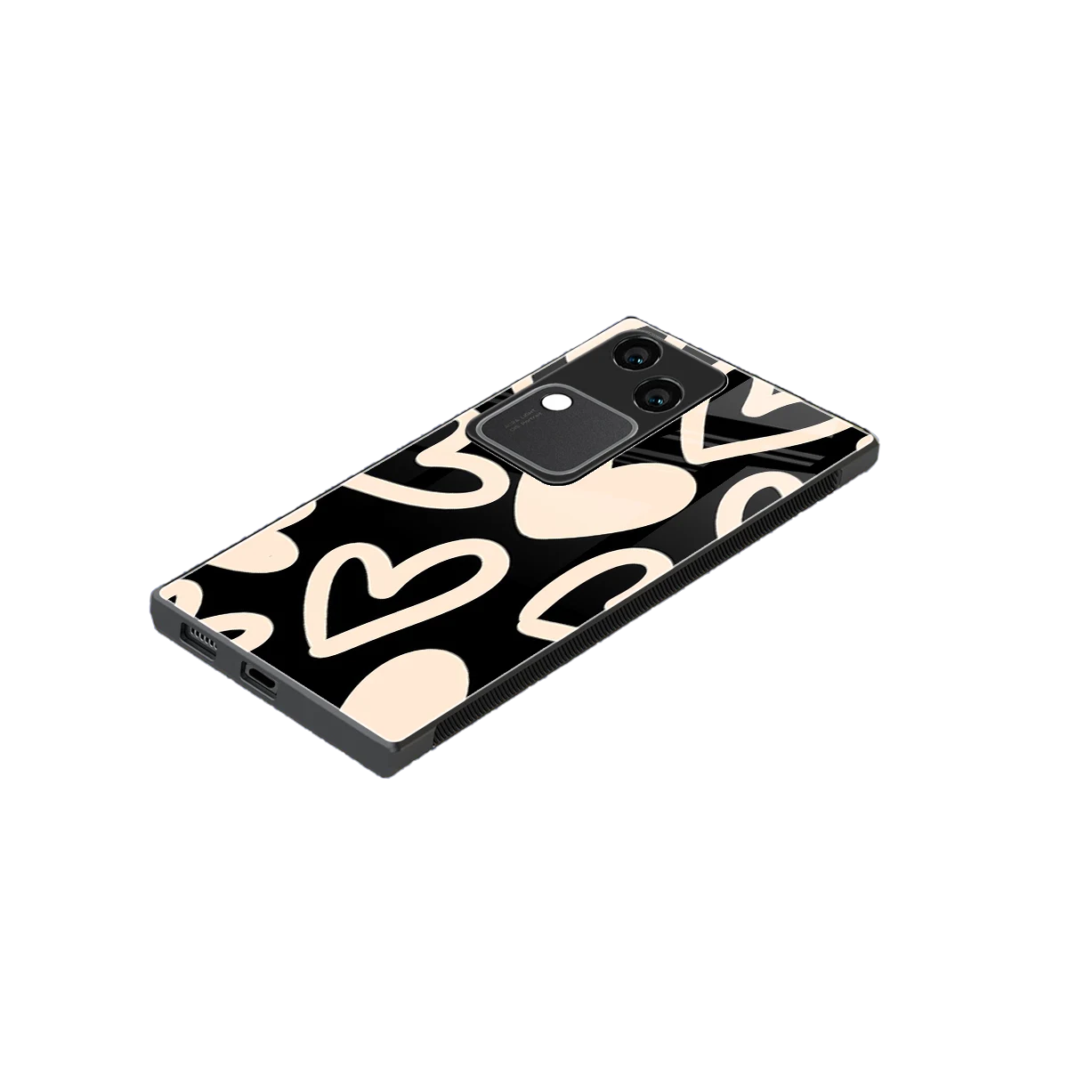 Eternal Hearts stylish phone case for vivo v30 | glossy glass and slim fit