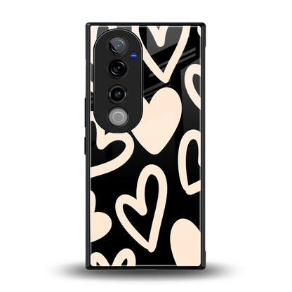 Eternal Hearts back phone cover | glass case for vivo v40 pro