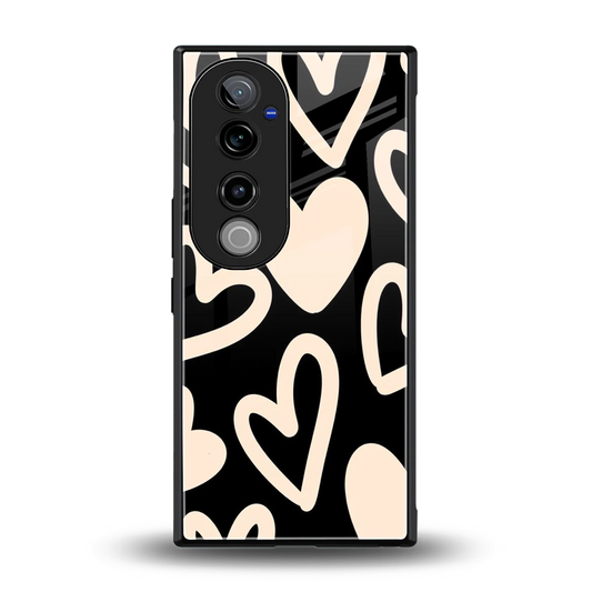 Eternal Hearts back phone cover | glass case for vivo v40 pro