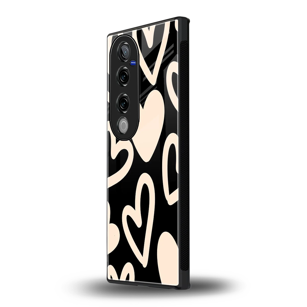 Eternal Hearts vivo v40 pro mobile cover | shockproof glass phone case
