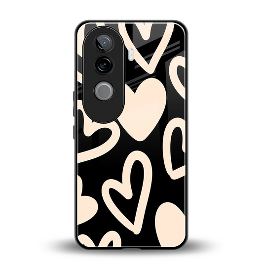 Eternal Hearts back phone cover | glass case for vivo v40e