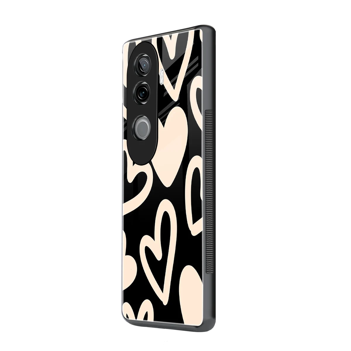Eternal Hearts vivo v40e mobile cover | shockproof glass phone case