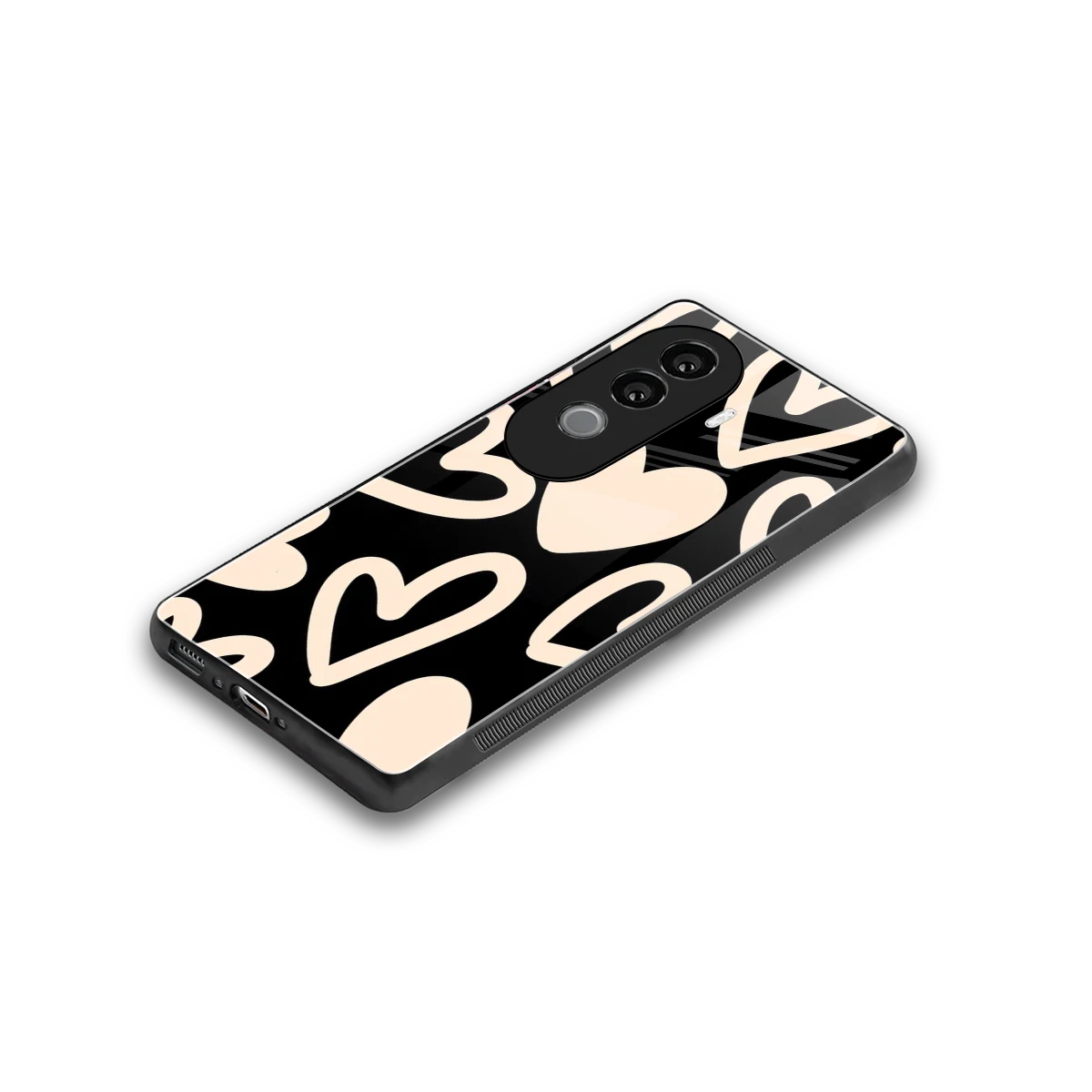 Eternal Hearts stylish phone case for vivo v40e | glossy glass and slim fit