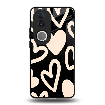 Eternal Hearts back phone cover | glass case for vivo v50