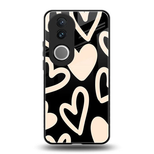 Eternal Hearts back phone cover | glass case for vivo v50