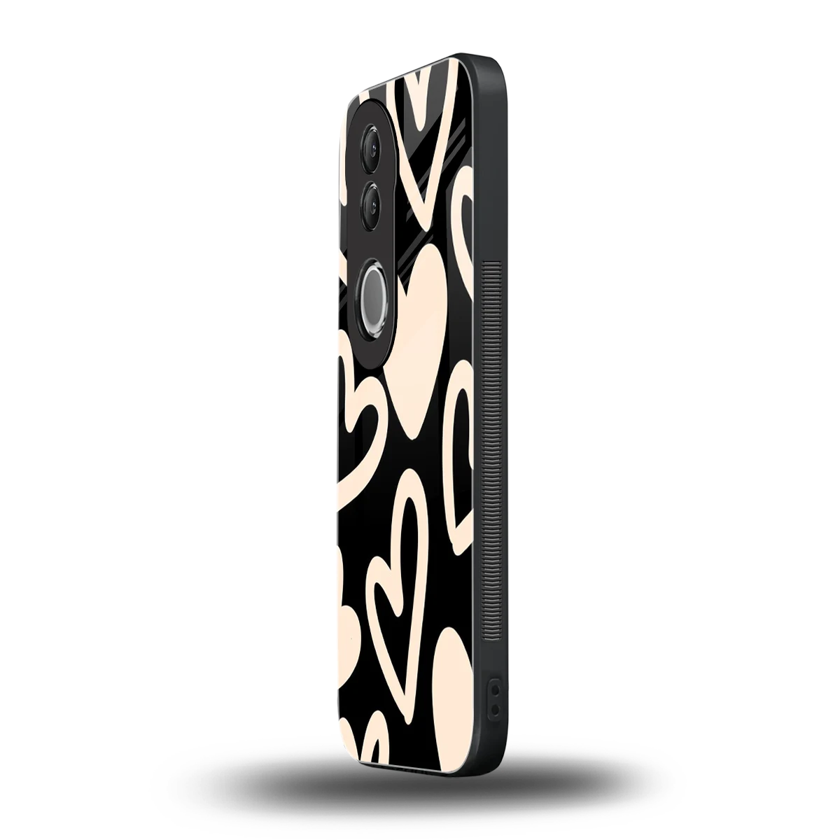 Eternal Hearts vivo v50 mobile cover | shockproof glass phone case