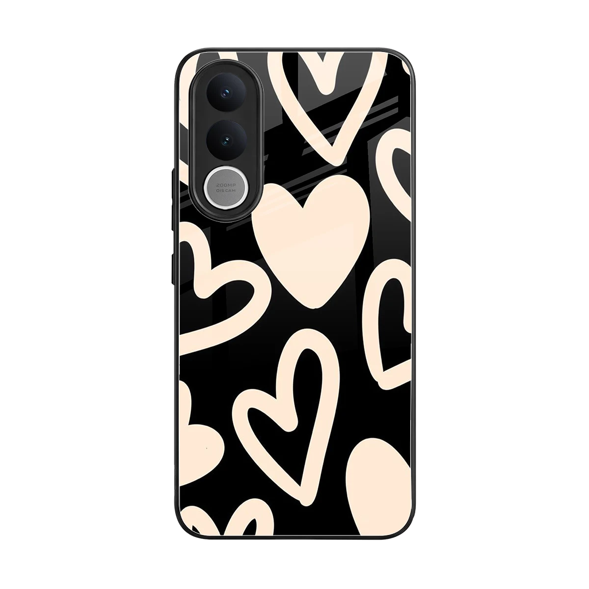 Eternal Hearts back phone cover | glass case for vivo v70 fe