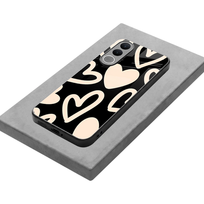 Eternal Hearts stylish phone case for vivo v70 fe | glossy glass and slim fit