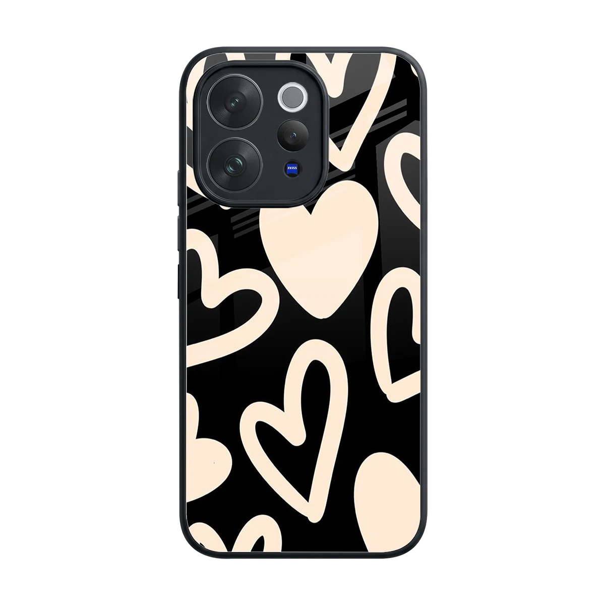 Eternal Hearts back phone cover | glass case for vivo v70 elite