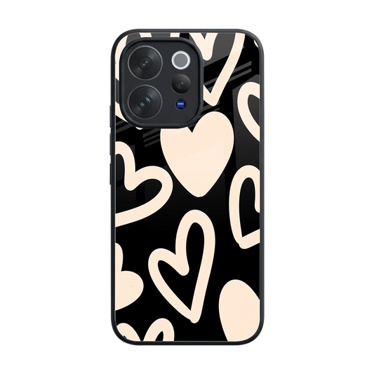 Eternal Hearts back phone cover | glass case for vivo v70 elite