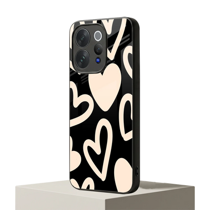 Eternal Hearts vivo v70 mobile cover | shockproof glass phone case