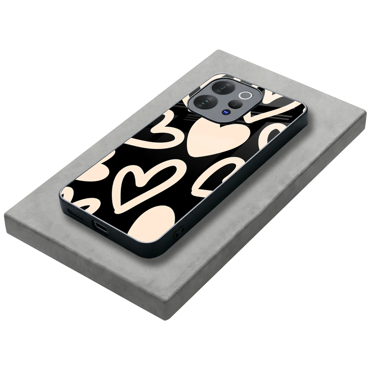 Eternal Hearts stylish phone case for vivo v70 elite | glossy glass and slim fit