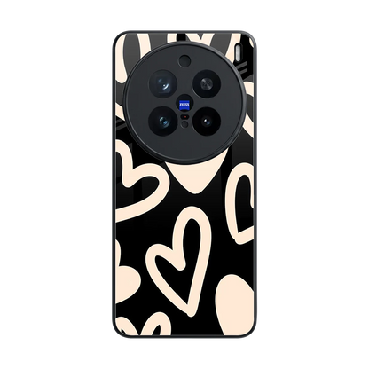 Eternal Hearts back phone cover | glass case for vivo x200 pro